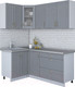 Миниатюра изображения товара Кухонный гарнитур Интерлиния Мила Крафт 1.2x1.8 (дуб серый/дуб серый/травертин серый)