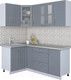 Миниатюра изображения товара Кухонный гарнитур Интерлиния Мила Крафт 1.2x1.9 (дуб серый/дуб серый/травертин серый)