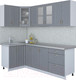 Миниатюра изображения товара Кухонный гарнитур Интерлиния Мила Крафт 1.2x2.3 (дуб серый/дуб серый/травертин серый)