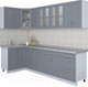 Миниатюра изображения товара Кухонный гарнитур Интерлиния Мила Крафт 1.2x2.8 (дуб серый/дуб серый/травертин серый)