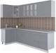Миниатюра изображения товара Кухонный гарнитур Интерлиния Мила Крафт 1.2x2.9 (дуб серый/дуб серый/травертин серый)