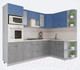 Миниатюра изображения товара Кухонный гарнитур Интерлиния Мила Крафт 1.68x2.6 правая (дуб серый/дуб лазурный/травертин серый)