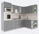 Миниатюра изображения товара Кухонный гарнитур Интерлиния Мила Крафт 1.68x2.6 правая (дуб серый/дуб серый/травертин серый)