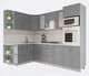 Миниатюра изображения товара Кухонный гарнитур Интерлиния Мила Крафт 1.68x2.6 левая (дуб серый/дуб серый/травертин серый)