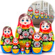 Миниатюра изображения товара Матрешка сувенирная Брестская Фабрика Сувениров С маргаритками в красном платке / 7056