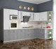 Миниатюра изображения товара Кухонный гарнитур Интерлиния Мила Крафт 1.68x3.4 правая (дуб серый/дуб полярный/травертин серый)