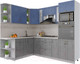 Миниатюра изображения товара Кухонный гарнитур Интерлиния Мила Крафт 1.88x2.4 левая (дуб серый/дуб лазурный/травертин серый)