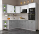 Миниатюра изображения товара Кухонный гарнитур Интерлиния Мила Крафт 1.88x2.4 левая (дуб серый/дуб полярный/травертин серый)