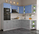 Миниатюра изображения товара Кухонный гарнитур Интерлиния Мила Крафт 1.88x2.4 правая (дуб серый/дуб лазурный/травертин серый)