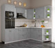 Миниатюра изображения товара Кухонный гарнитур Интерлиния Мила Крафт 1.88x2.4 правая (дуб серый/дуб серый/травертин серый)