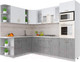 Миниатюра изображения товара Кухонный гарнитур Интерлиния Мила Крафт 1.88x2.6 левая (дуб серый/дуб полярный/травертин серый)