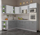 Миниатюра изображения товара Кухонный гарнитур Интерлиния Мила Крафт 1.88x2.6 левая (дуб серый/дуб полярный/травертин серый)