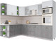 Миниатюра изображения товара Кухонный гарнитур Интерлиния Мила Крафт 1.88x2.8 левая (дуб серый/дуб полярный/травертин серый)