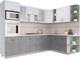 Миниатюра изображения товара Кухонный гарнитур Интерлиния Мила Крафт 1.88x2.8 правая (дуб серый/дуб полярный/травертин серый)