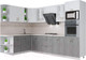 Миниатюра изображения товара Кухонный гарнитур Интерлиния Мила Крафт 1.88x3.0 левая (дуб серый/дуб полярный/травертин серый)