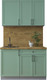 Миниатюра изображения товара Кухонный гарнитур Интерлиния Тренд 1.2А (мята/мята/дуб бунратти)