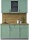 Миниатюра изображения товара Кухонный гарнитур Интерлиния Тренд 1.5А  (мята/мята/дуб бунратти)