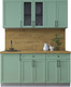 Миниатюра изображения товара Кухонный гарнитур Интерлиния Тренд 1.7А (мята/мята/дуб бунратти)