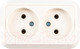 Миниатюра изображения товара Розетка Makel ОП 16А IP20 / 45217 (кремовый)