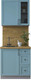 Миниатюра изображения товара Кухонный гарнитур Интерлиния Тренд 0.8А (океан/океан/дуб бунратти)