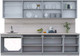 Миниатюра изображения товара Кухонный гарнитур Интерлиния Тренд 3.0А (пепел/пепел/опал светлый)