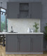 Миниатюра изображения товара Кухонный гарнитур Интерлиния Тренд 1.5А (пепел/пепел/опал светлый)