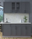 Миниатюра изображения товара Кухонный гарнитур Интерлиния Тренд 1.7А (пепел/пепел/опал светлый)