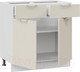 Миниатюра изображения товара Шкаф-стол кухонный ТриЯ Кимберли 1Н8Я1 (белый/кремовый)