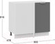 Миниатюра изображения товара Шкаф под мойку ТриЯ Кимберли 1Н9У (белый/титан)