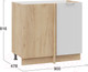 Миниатюра изображения товара Шкаф под мойку ТриЯ Кимберли 1Н9У (дуб крафт золотой/сноу)