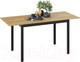 Миниатюра изображения товара Обеденный стол ТриЯ Слайд тип 2 раздвижной (черный муар/дуб крафт золотой)