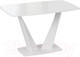 Миниатюра изображения товара Обеденный стол ТриЯ Фабио тип 1 раздвижной (белый матовый/стекло глянцевое белое)