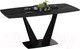 Миниатюра изображения товара Обеденный стол ТриЯ Фабио тип 1 раздвижной (черный муар/стекло матовое черный мрамор)