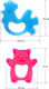 Миниатюра изображения товара Набор прорезывателей для зубов Baby Toys Котик и Петушок / 02409