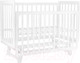 Миниатюра изображения товара Детская кроватка INDIGO Style на ножках продольный маятник (белый)