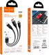 Миниатюра изображения товара Кабель Hoco U104 3в1 Lightning + Micro + Type-C (1.2м, черный)