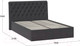 Миниатюра изображения товара Полуторная кровать ТриЯ Скарлет универсальная тип 1 с ПМ 140x200 (велюр графит)