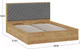Миниатюра изображения товара Двуспальная кровать ТриЯ Хилтон универсальная тип 1 с ПМ 160x200 (дуб крафт золотой/велюр серый)