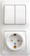Миниатюра изображения товара Блок выключатель+розетка Systeme (Schneider) Electric Glossa GSL000174