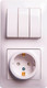 Миниатюра изображения товара Блок выключатель+розетка Systeme (Schneider) Electric Glossa GSL000178