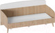 Миниатюра изображения товара Кровать-тахта Мебельград Калгари 90x200 (дуб натуральный светлый/белый матовый)