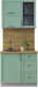 Миниатюра изображения товара Кухонный гарнитур Интерлиния Тренд 0.9Б (мята/мята/дуб бунратти)