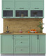 Миниатюра изображения товара Кухонный гарнитур Интерлиния Тренд 1.7Б (мята/мята/дуб бунратти)