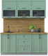 Миниатюра изображения товара Кухонный гарнитур Интерлиния Тренд 1.8Б (мята/мята/дуб бунратти)
