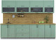 Миниатюра изображения товара Кухонный гарнитур Интерлиния Тренд 3.0Б (мята/мята/дуб бунратти)