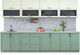 Миниатюра изображения товара Кухонный гарнитур Интерлиния Тренд 3.2Б (мята/белый/бискайская сосна)