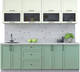 Миниатюра изображения товара Кухонный гарнитур Интерлиния Тренд 2.3Б (мята/белый/бискайская сосна)