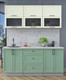 Миниатюра изображения товара Кухонный гарнитур Интерлиния Тренд 1.8Б (мята/белый/бискайская сосна)