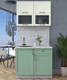 Миниатюра изображения товара Кухонный гарнитур Интерлиния Тренд 1.0Б (мята/белый/бискайская сосна)