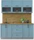 Миниатюра изображения товара Кухонный гарнитур Интерлиния Тренд 1.8Б (океан/океан/дуб бунратти)